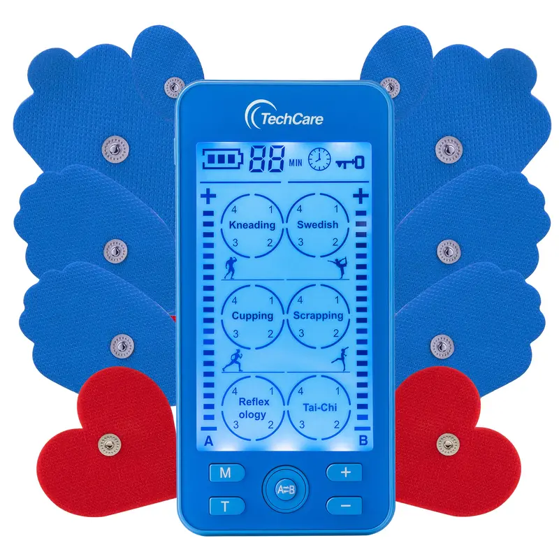 Blue Full-Body Tens Muscle Stimulator Featuring 24 Massage Programs & Lifetime Coverage 1
