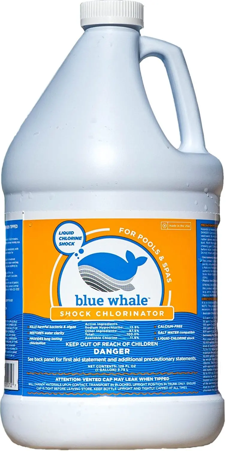 Blue Whale 4-Gallon Shock Chlorinator – Fast-Acting Pool Sanitizer For Clear Water 1