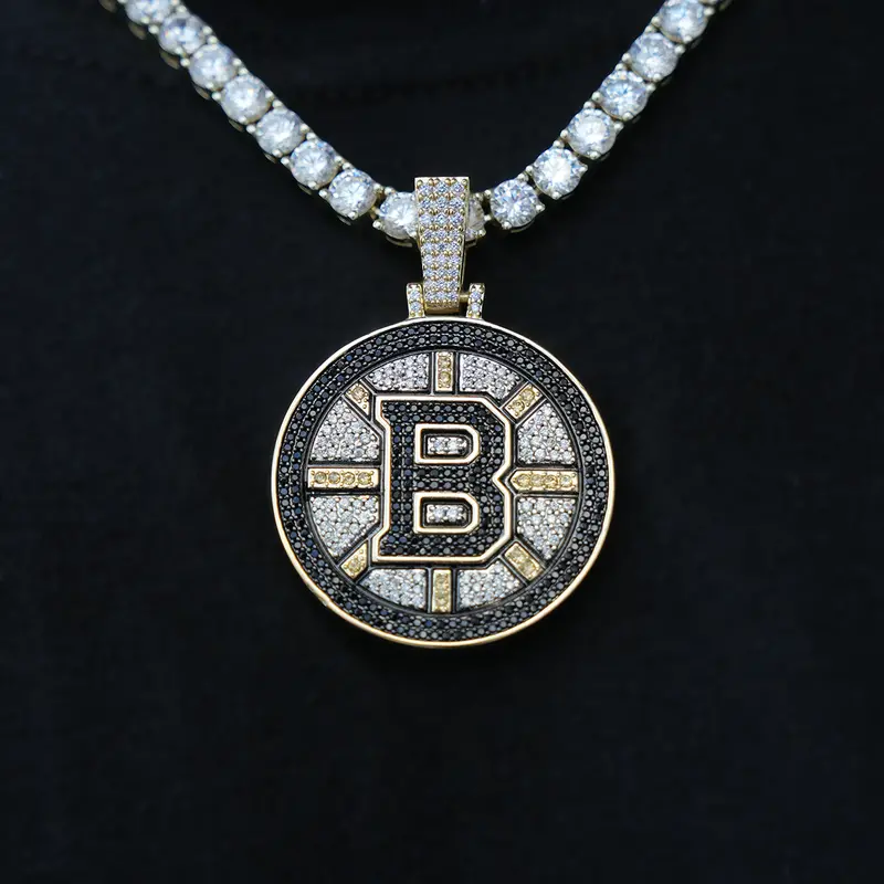 Boston Bruins Nhl Official Logo Pendant – Yellow Gold 1