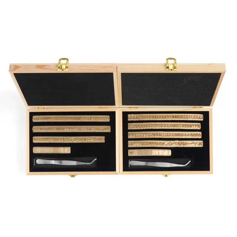 Brass Heat-Imprint Stamping Set – Customizable Metal Marking Tools 1