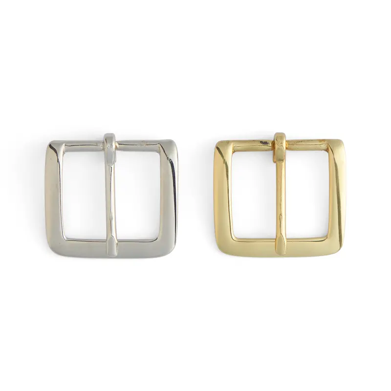 Brass Square Heel Bar Buckle For Belts And Gear 1