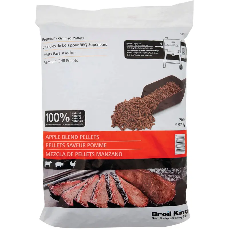 Broil King Apple Blend Wood Pellets – 20-Pound Bag For Smokers & Grills 1