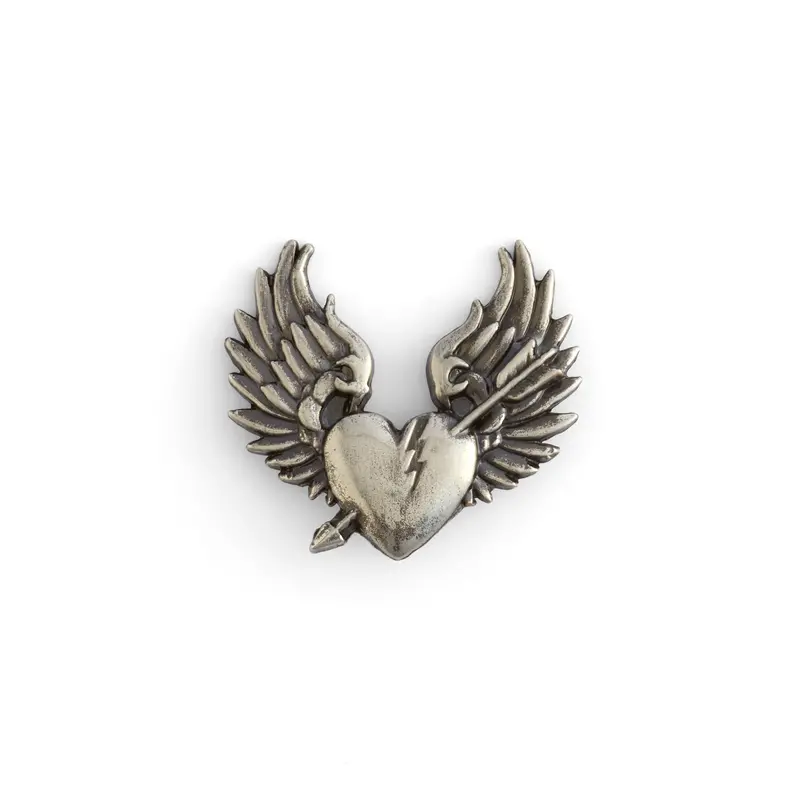 Broken Heart Symbol Concho – Artistic Leather Jewelry Accent 1