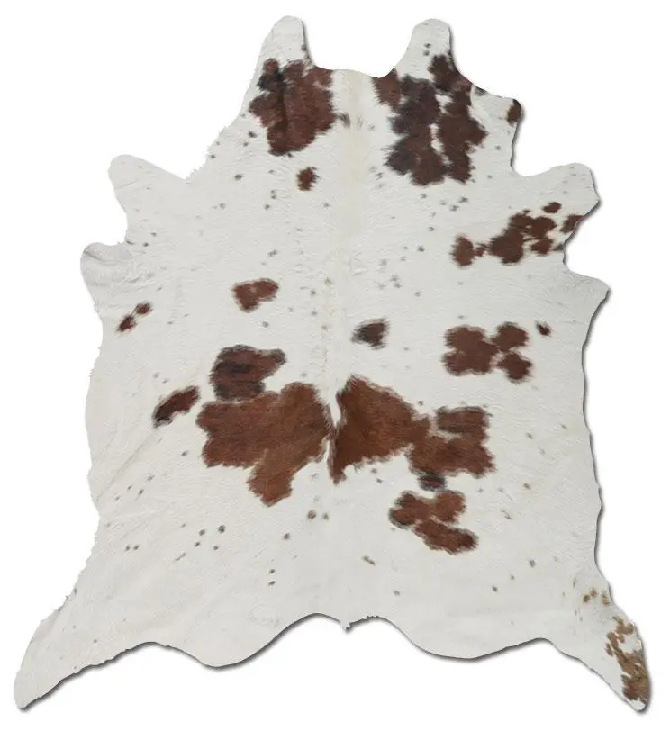 Brown-And-White Hair-On Cowhide Area Rug 1