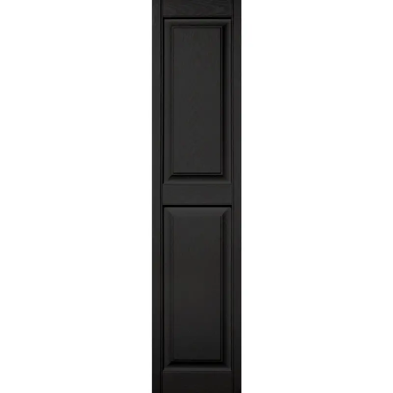 Builders Edge Black Panel Shutters – 15" X 63", Lattice Style (2-Pack) 1