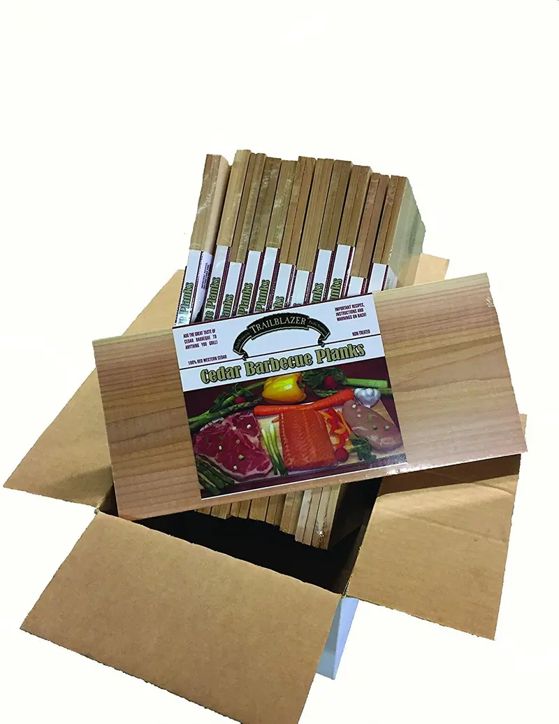 Bulk Cedar Grilling Planks – 24-Pack (2 Sets) – 15" X 7" X 3/8", Retail-Ready Packaging 1