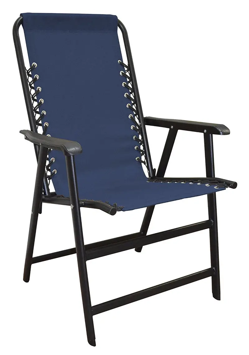 Caravan Sports Folding Suspension Chair – Ergonomic Blue Outdoor Lounge Seat 1