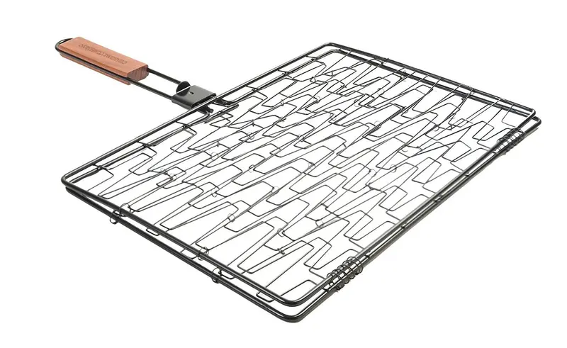 Charcoal Companion Flexible Rectangle Grilling Basket – Non-Stick Coated, Adjustable For Versatile Bbq Use (Model Cc1056) 1