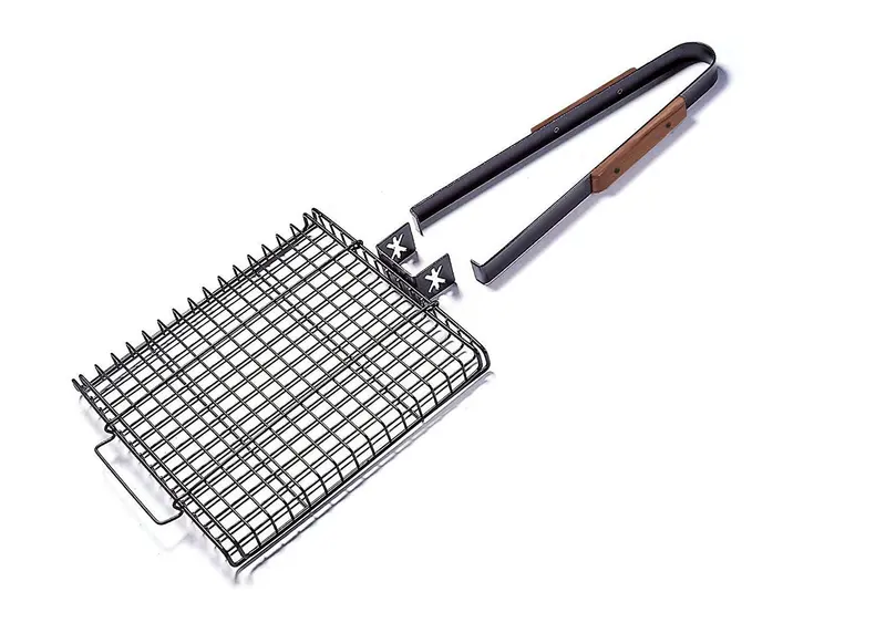 Charcoal Companion Ultimate Rectangular Grilling Basket – Heavy-Duty Nonstick Wire Mesh For Even Cooking And Easy Cleanup 1