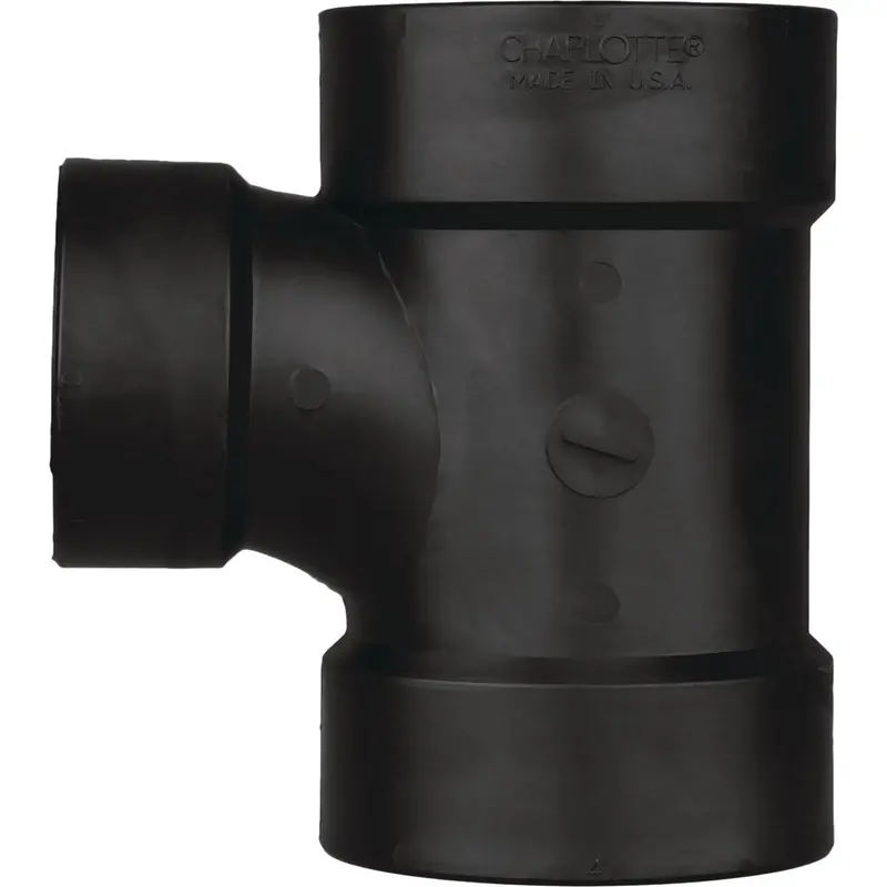 Charlotte Pipe Abs Sanitary Tee – 4" X 4" X 2" Hub-To-Hub Reducing Waste & Vent Fitting 1