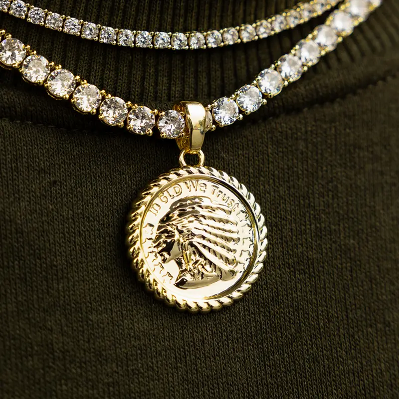 Chief Coin Pendant By Gld – Modern Tribal Design 1