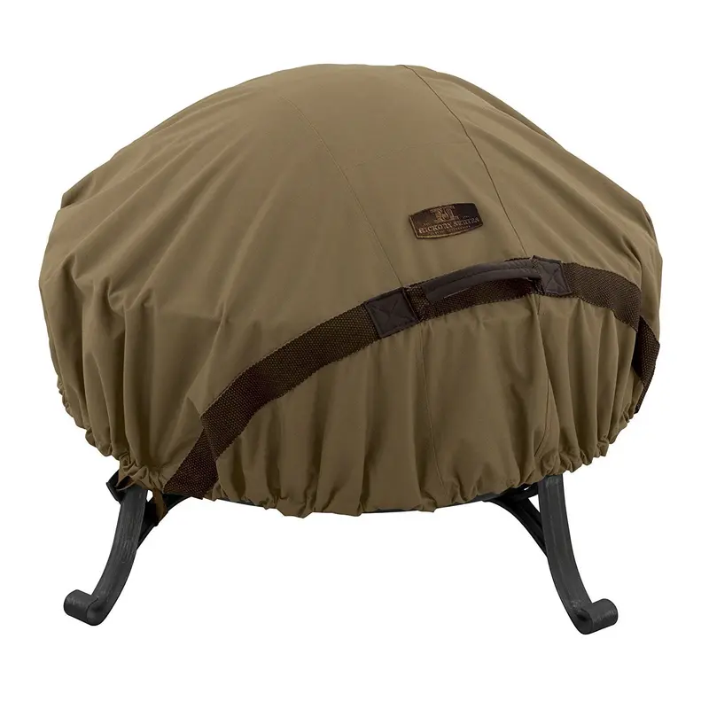 Classic Accessories Hickory Heavy-Duty Round Fire Pit Cover – Water-Repellent Large-Sized Patio Shield (55-198-012401-Ec) 1
