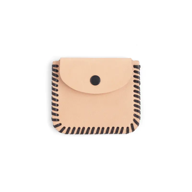 Compact Leather Coin Purse Kit With Small Change Compartment 1