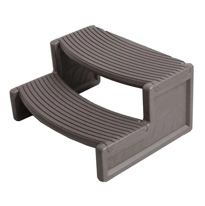 Confer Plastics Handi-Step Spa & Hot Tub Steps – Durable Gray Resin Multi-Use Entry Steps (Model Hs2-Lbg) 1