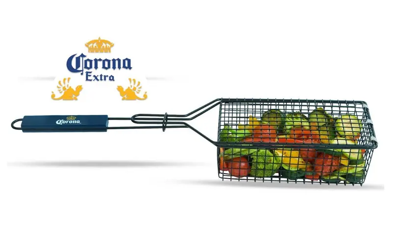 Corona Grilling Basket With Secure Handle For Vegetables, Meats, And Seafood 1