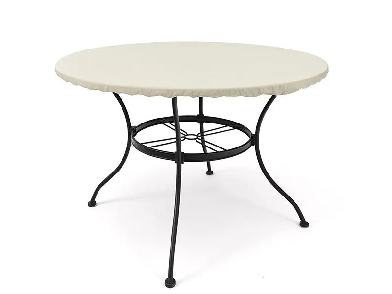 Covermates Elite Round Table Cover – Adjustable 42–48-Inch Diameter, Khaki, 3-Year Warranty 1