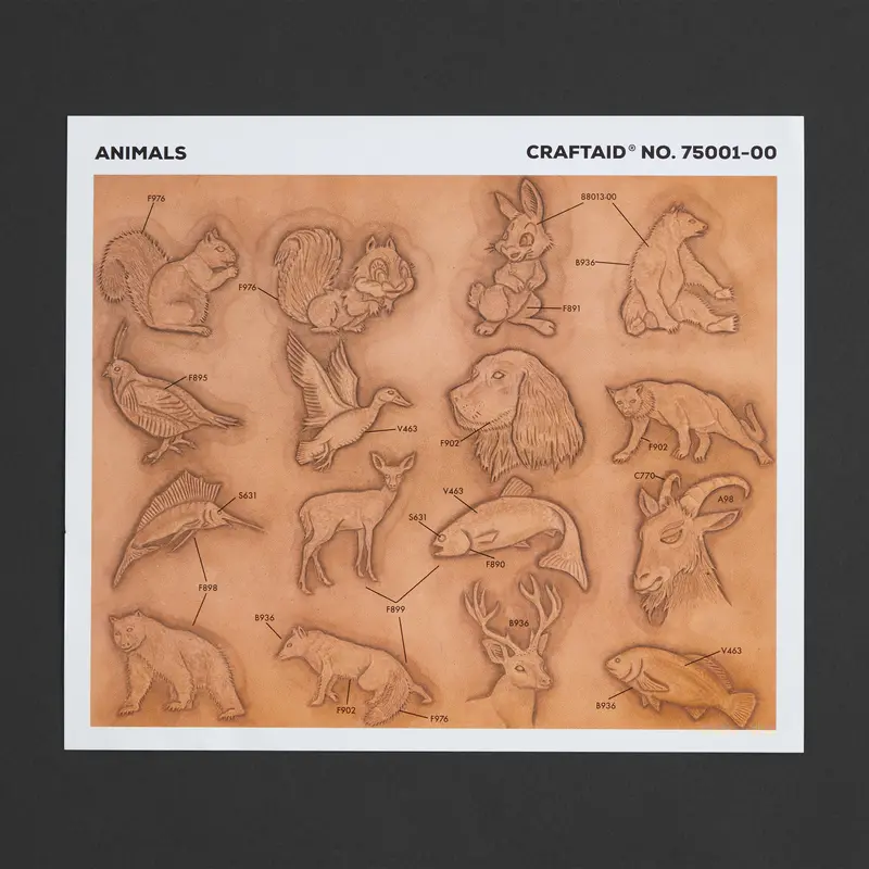 Craftaid® Animal-Themed Leather Stamp Collection 1