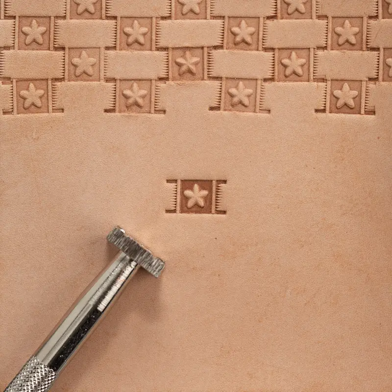 Craftool® Centered Basketweave Leather Stamp 1