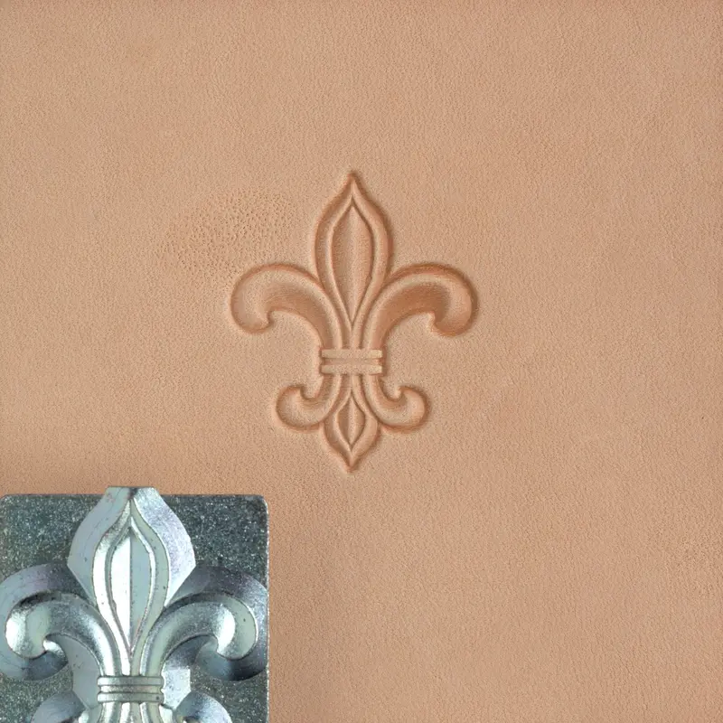 Craftool Fleur-De-Lis Leather Stamp Head – Heraldic Floral Emblem 1