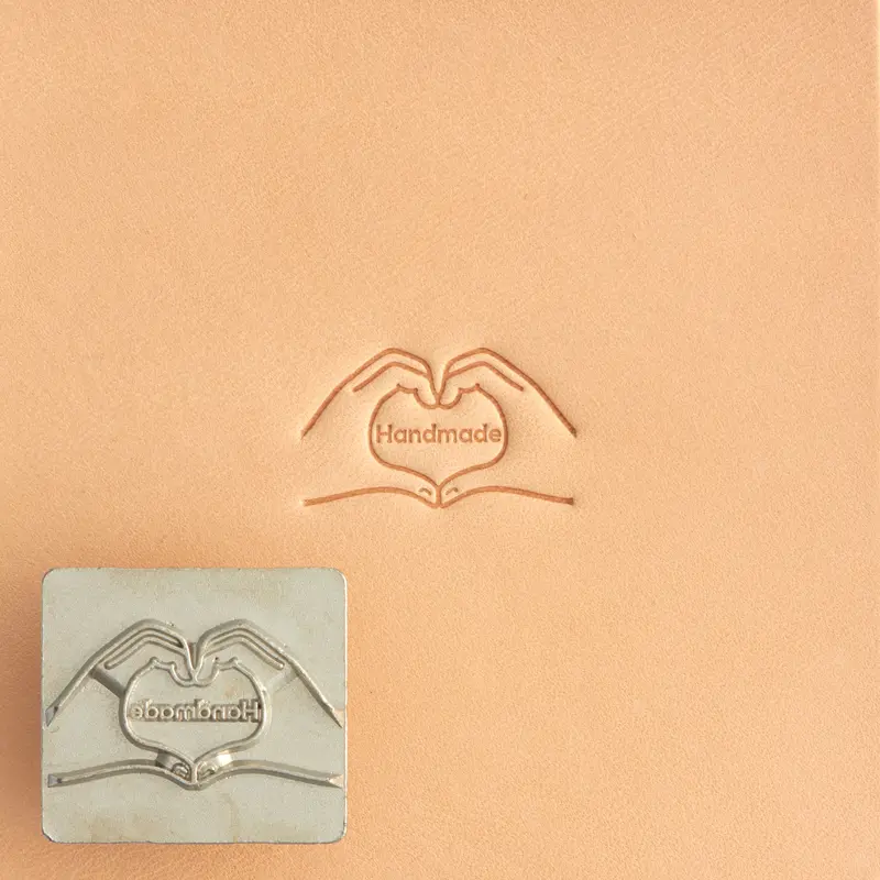 Craftool® Handmade Heart & Hands Stamp Head – Leather Tooling Die 1