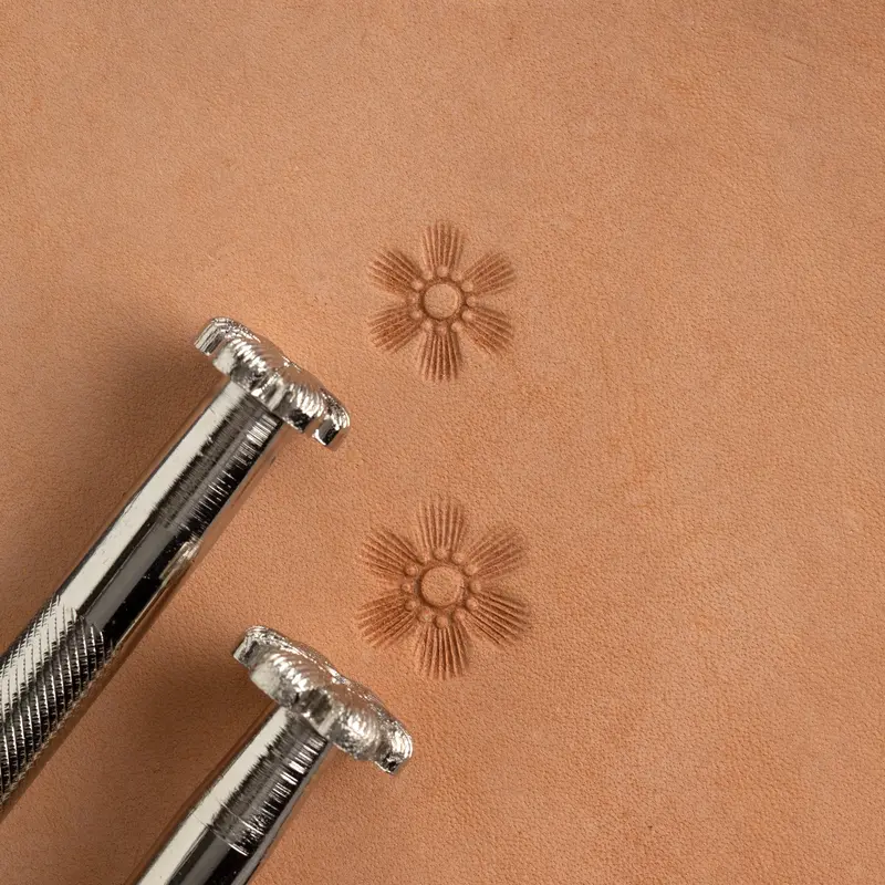 Craftool Lined Flower Design Leather Stamp 1