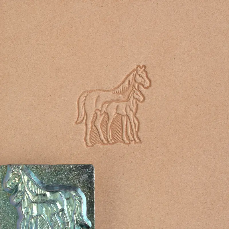 Craftool Mare And Foal Leather Stamp Head 1
