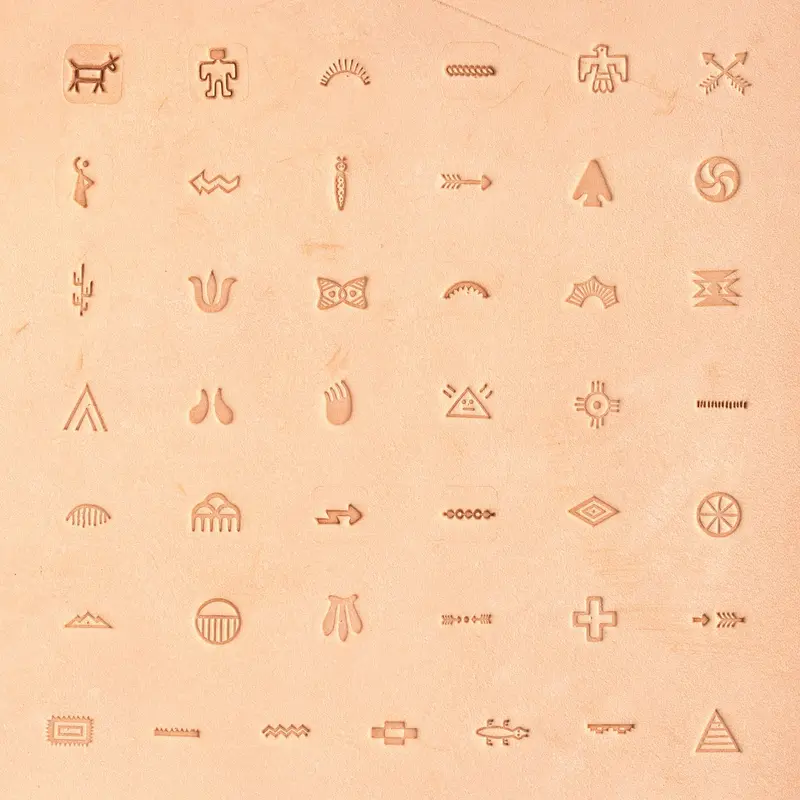 Craftool Mini Southwestern Petroglyph Alphabet Stamp Set 1