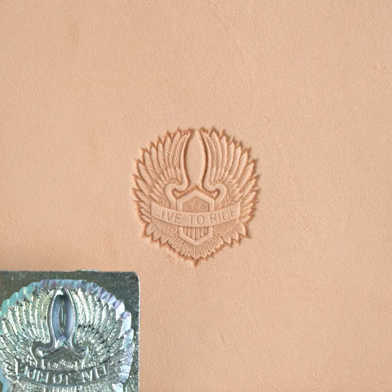 Craftool Motorcycle Wing Leather Stamp Head 1