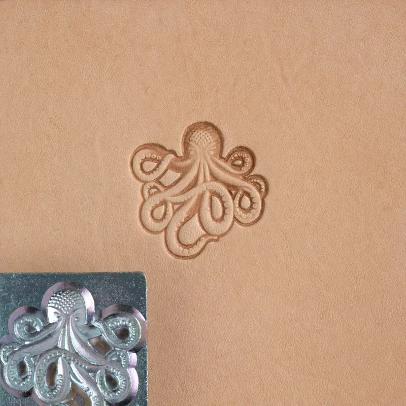 Craftool Octopus Leather Stamp Head – Intricate Sea Creature Motif 1