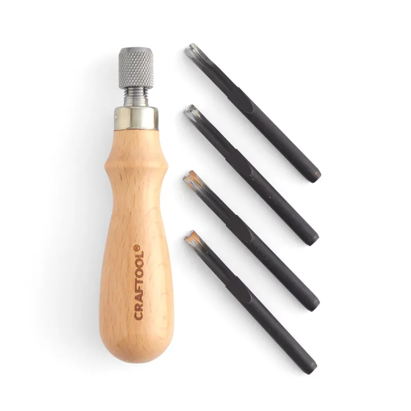 Craftool Rounded Keen Edge Beveler – 4-In-1 Adjustable Leather Edging Tool 1