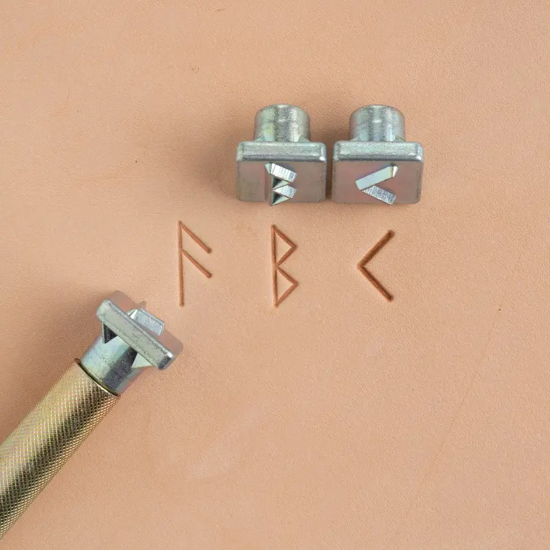 Craftool Runic Alphabet Leather Stamp Set – Hand-Engraved Design 1