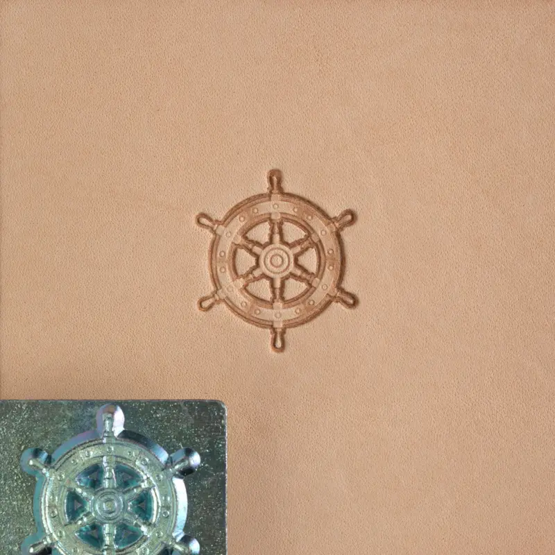 Craftool Ship Wheel Leather Stamp Head – Nautical Embossing Tool 1