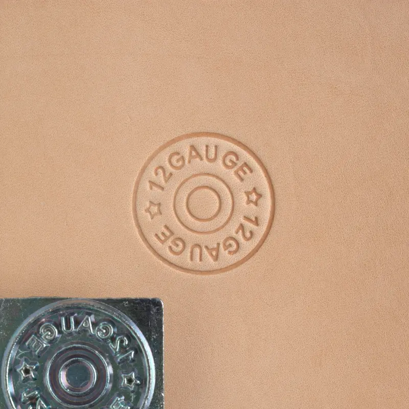 Craftool Shotgun Shell Leather Stamp Head – Vintage-Inspired Motif 1