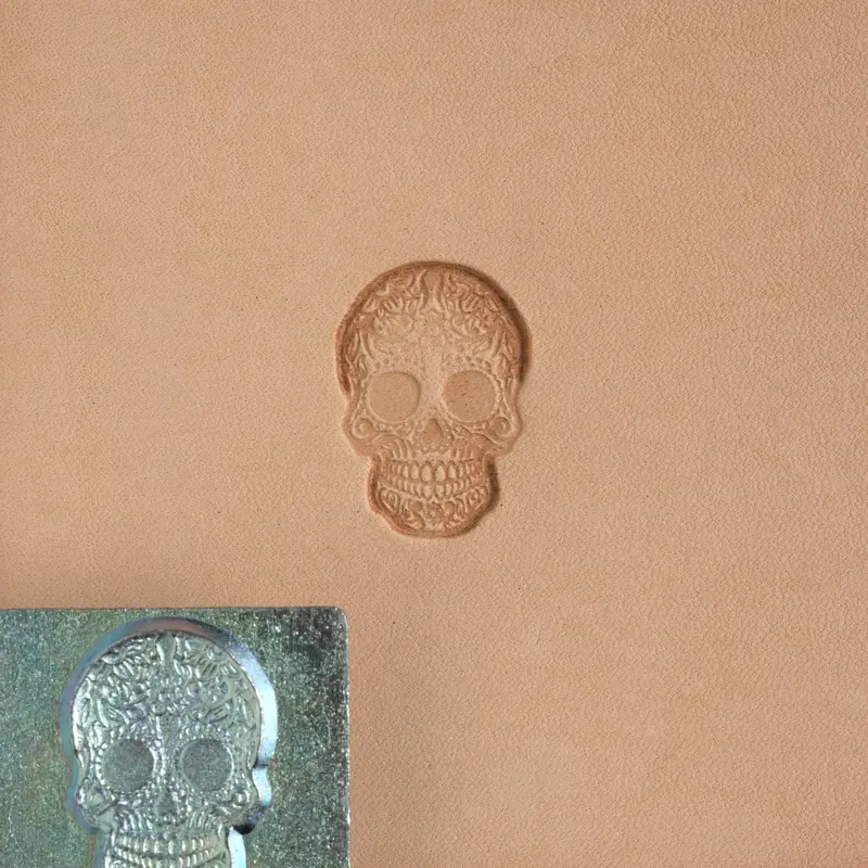 Craftool® Sugar Skull Pattern Stamp Head For Cultural Leather Art 1