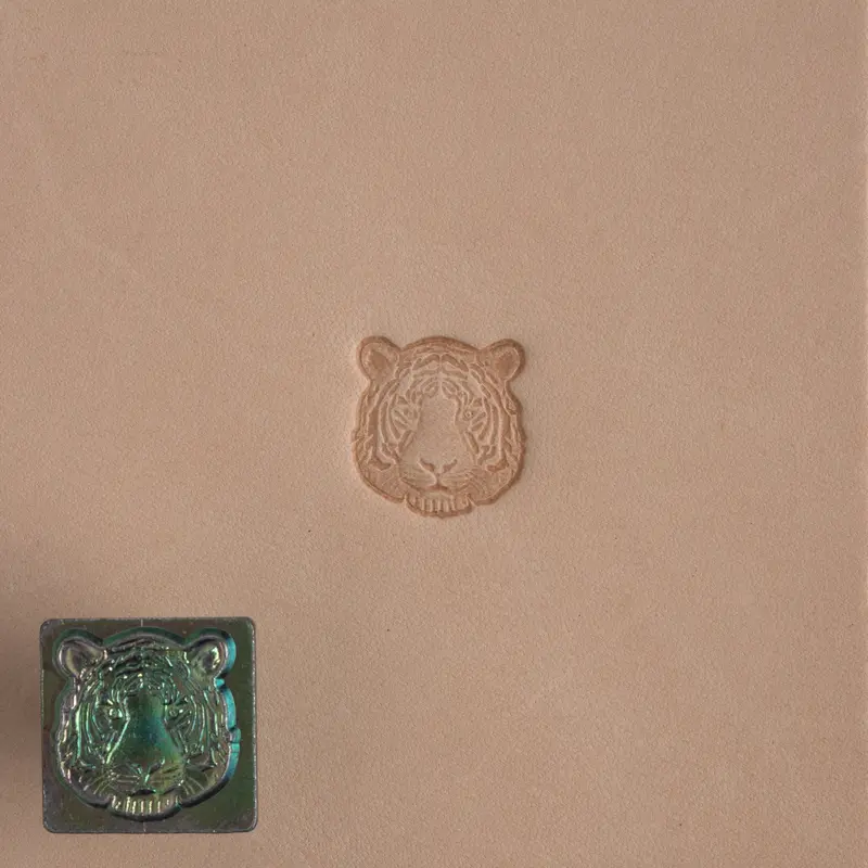 Craftool Tiger-Themed Small Stamp Head For Decorative Leatherwork 1