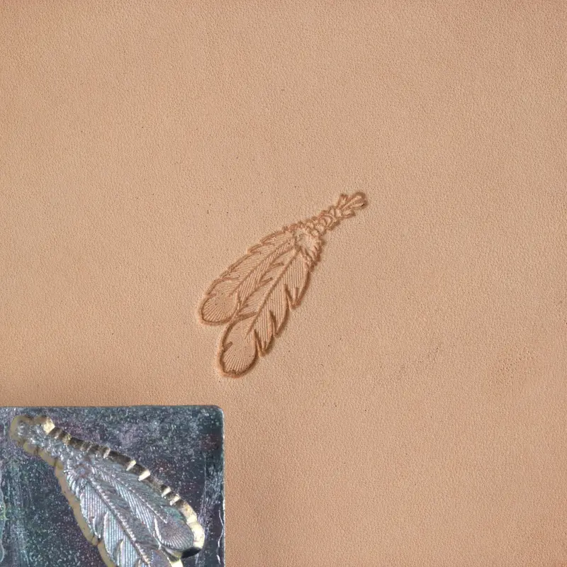 Craftool Two Feathers Stamp Head For Cultural And Nature-Themed Tooling 1