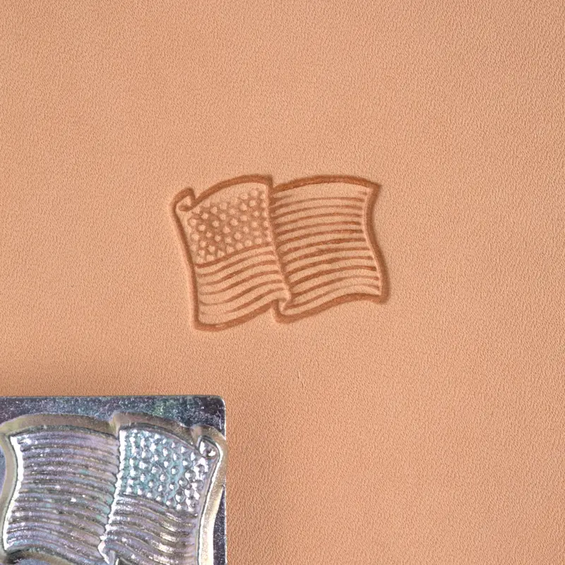 Craftool Waving American Flag Stamp Head For Patriotic Leatherwork 1