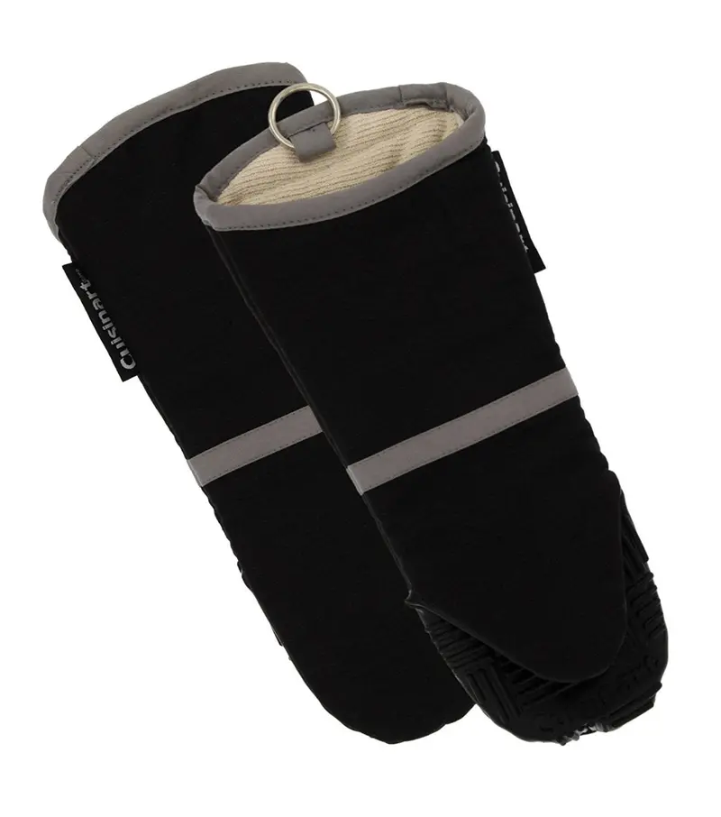 Cuisinart Heat-Resistant Oven Mitts – Silicone-Grip Double-Layer Gloves Rated To 500°F, Pack Of 2 1
