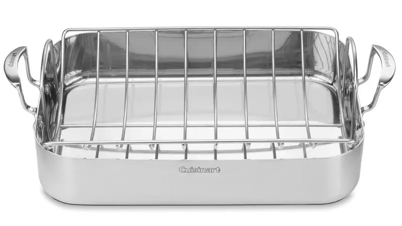 Cuisinart Mcp117-16Br Multiclad Pro Stainless Steel 16-Inch Rectangular Roasting Pan With Rack 1