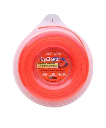 Cyclone Commercial-Grade 6-Blade .095" X 140' Grass Trimmer Line Spool – Orange, 1/2-Lb Weight 1