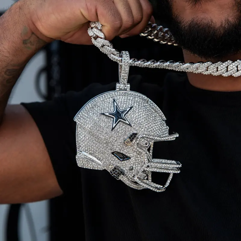 Dallas Cowboys Large Helmet Charm – Official Nfl Pendant 1