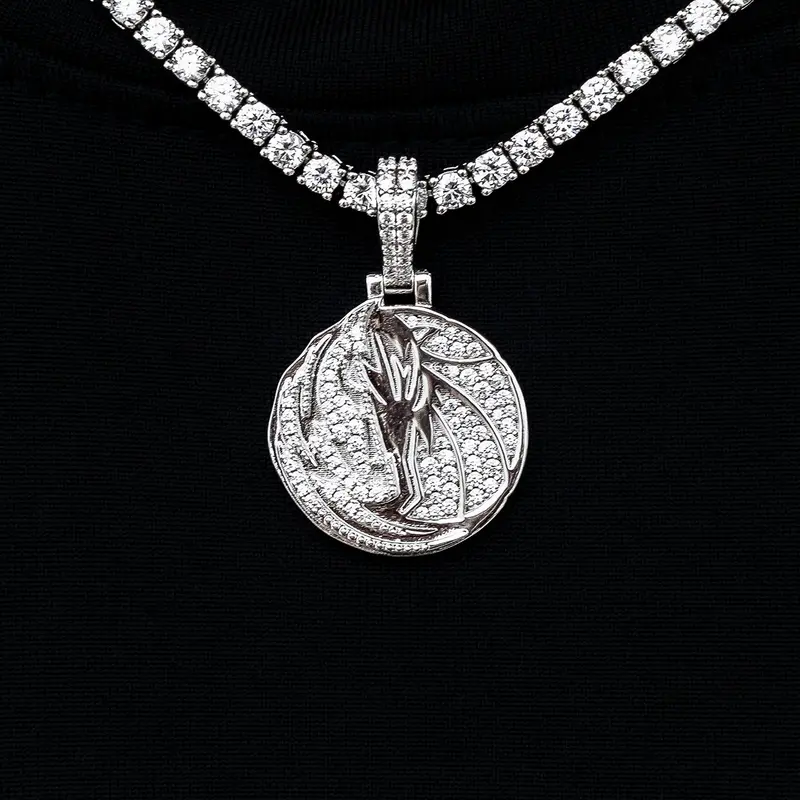 Dallas Mavericks Nba Micro Logo Pendant – White Gold 1