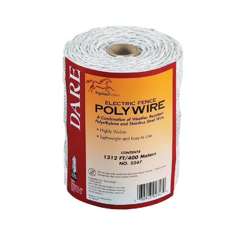 Dare Electric Fence Poly Wire – 1312 Ft, Polyethylene With Stainless Strands 1