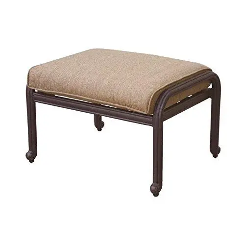 Darlee Santa Monica Antique Bronze Patio Ottoman – Sold As A Set Of Two 1