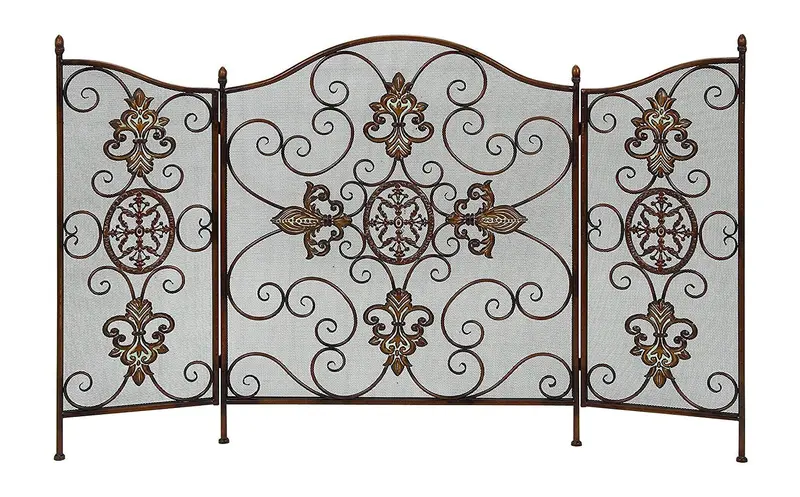 Deco 79 Decorative Metal Fireplace Screen – 52" W X 33" H 1