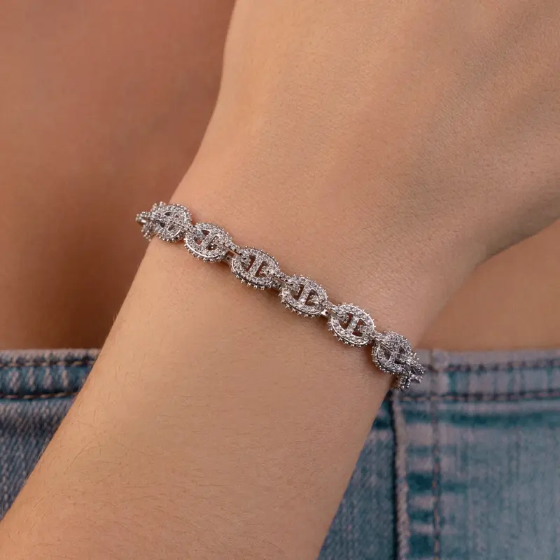 Delicate Micro Valentina Bracelet – White Gold 1