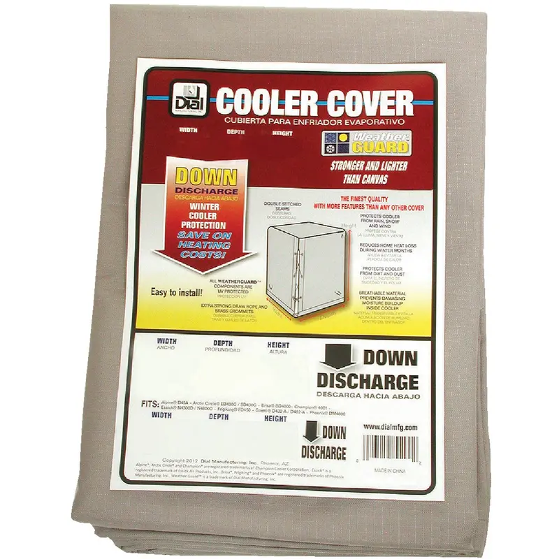 Dial Polyester Evaporative Cooler Cover – 40" W X 40" D X 43" H, Down-Discharge Design 1