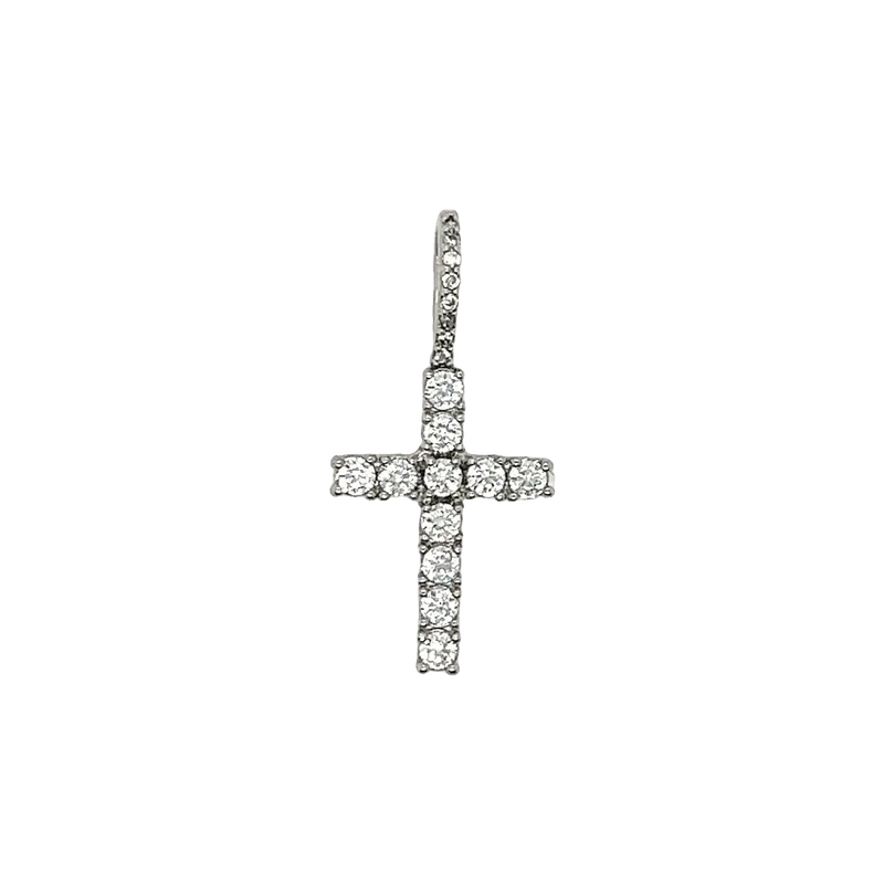 Diamond-Encrusted Cross Pendant – Micro Pavé Style 1