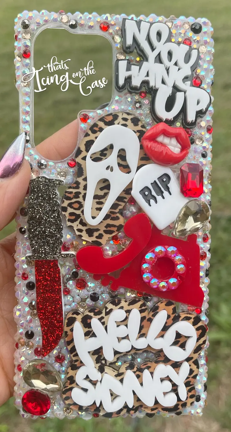 ‘Don’T Hang Up Sidney’ Rhinestone Snap-On Case For Samsung Galaxy S23 With Drop-Resistant Bumper 1