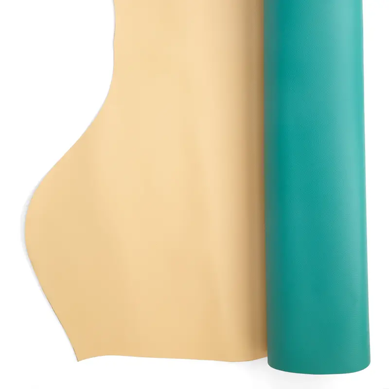 Double-Finished Leather Side – Vanilla And Emerald Green Two-Tone 1